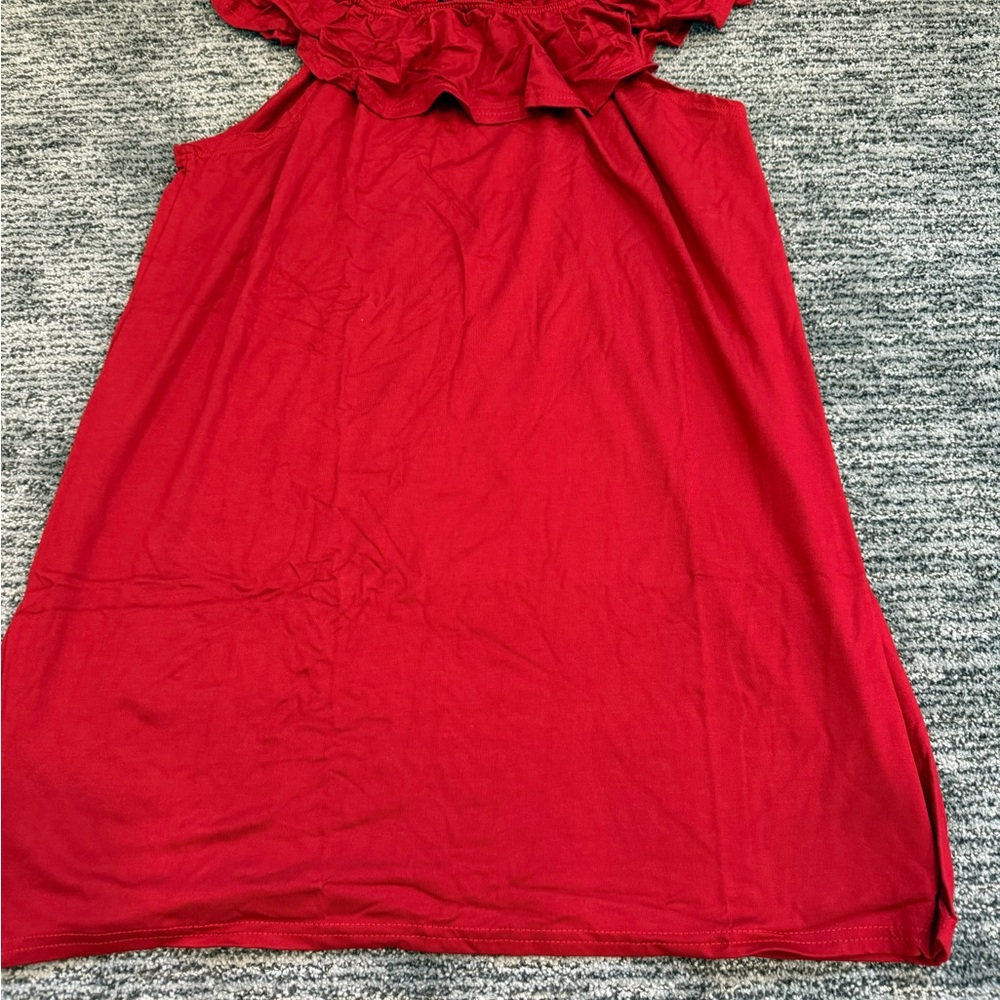 PrettyLittleThing Red Tunic Top - Picture 3 of 7